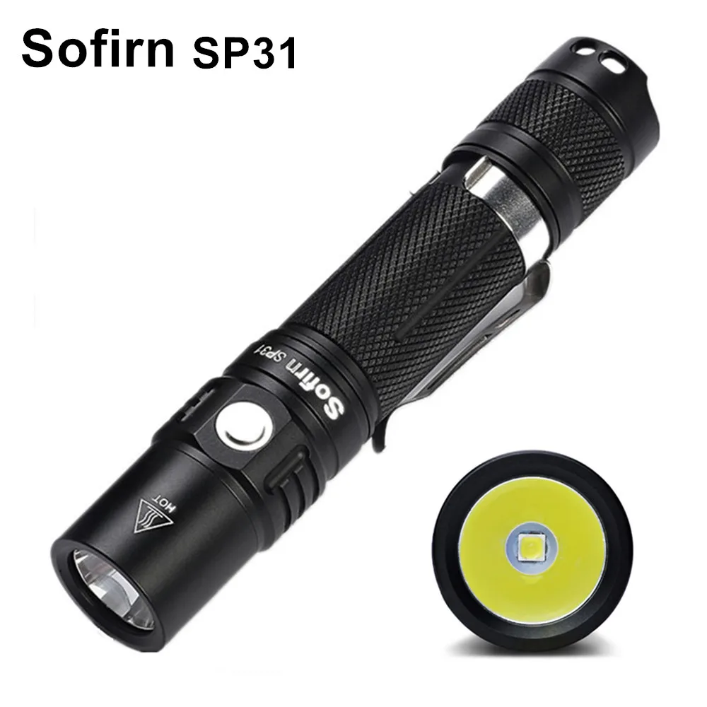 Sofirn sp31 EDC светодиодный фонарик 18650 Torch Light cree xpl2 мини удобный брелок Фонарь