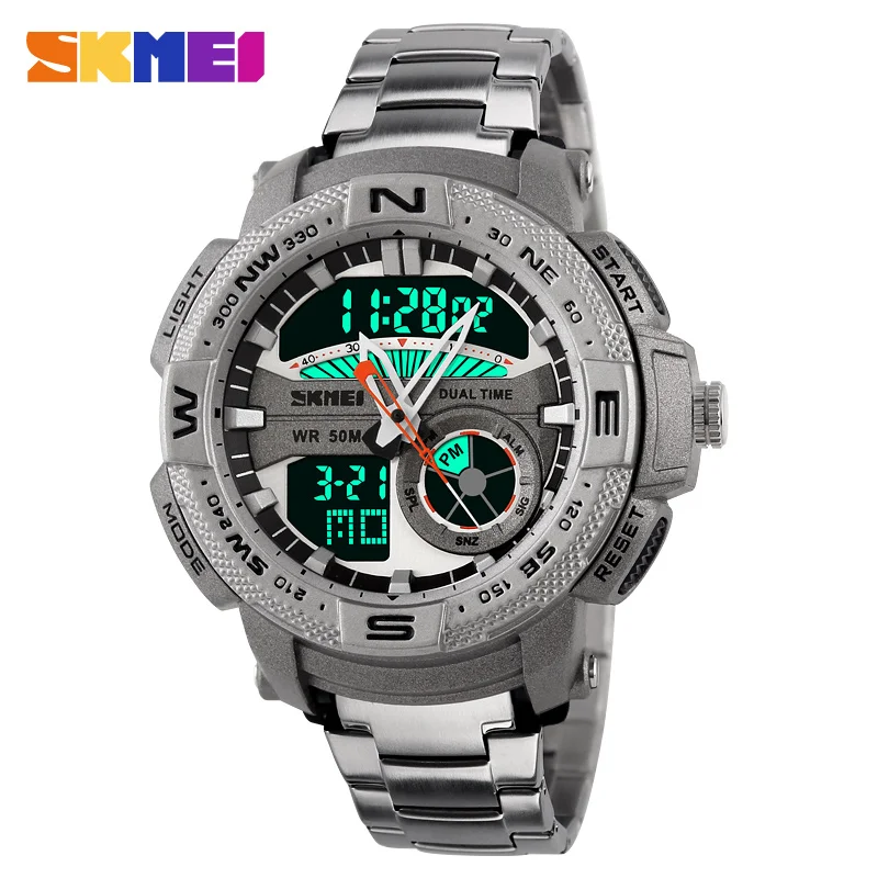 Relogio masculino 1121 Skmei полностью стальные спортивные часы для мужчин люксовый бренд