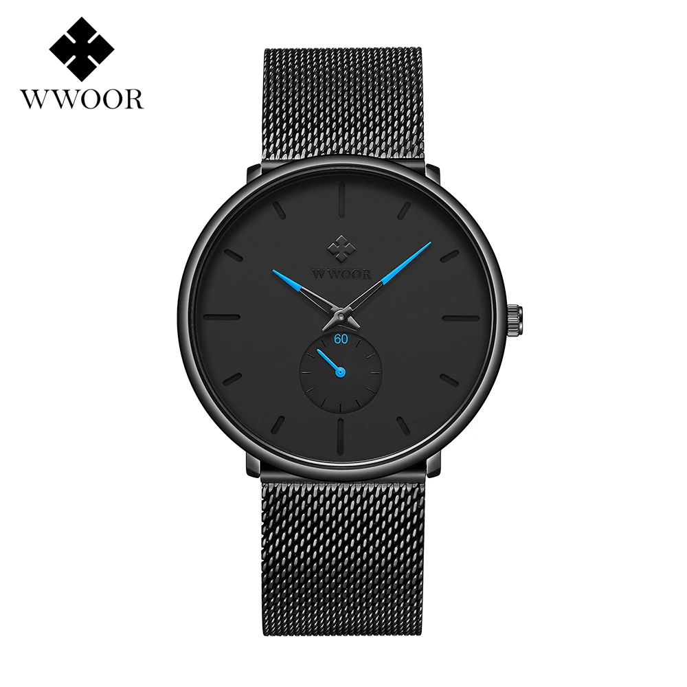 WWOOR новые мужские спортивные часы Топ бренд класса люкс ультра тонкие