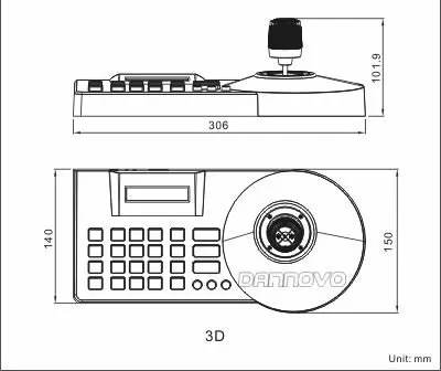 Лучший контроллер PTZ камеры RS485 Pelco P/D протокол (DN KB001 3D) бесплатная доставка|ptz camera