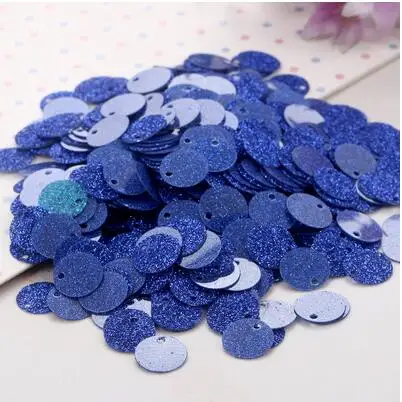 6mm blue glitter Разные размеры, синяя блестка, 3 мм, 30 мм, сделай сам, ПВХ, блестящая Плоская Круглая чашка, свободная тесьма с пайетками для шитья, свадебные украшения, Lentejuelas, 20 г - Цвет: 6mm blue glitter