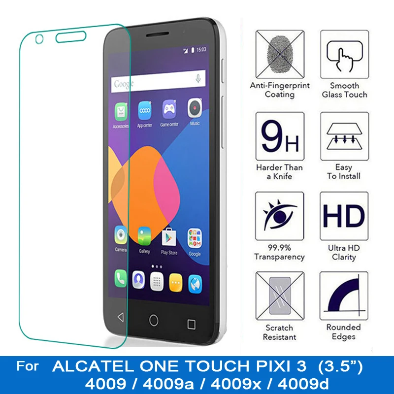 Премиум Закаленное стекло для alcatel one touch pixi 3 5 Защитная пленка экрана pixi3 4009 4009a 4009x