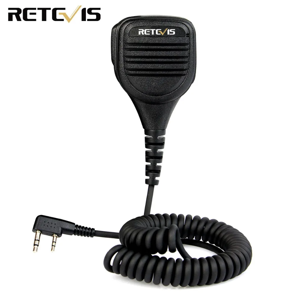 2 контактный дистанционный микрофон Retevis для Kenwood H777 RT22 RT3/RT81 TYT Baofeng двухсторонняя