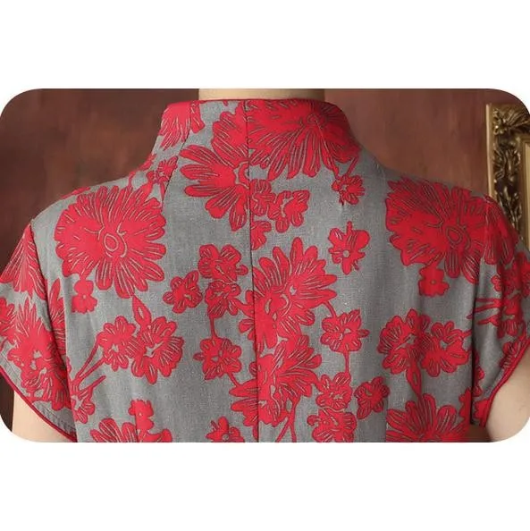 Новое поступление красная китайская традиция женская рубашка летняя блузка с