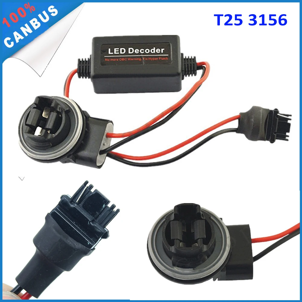 Canbus Error Free T25 3156 Resistor LED Decoder Warning Canceller for Turn Signal Bulb Fix Hyper Flash | Автомобили и мотоциклы