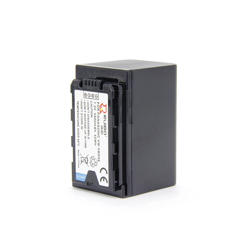 5800 мач для Panasonic VW VBD58 батарея VBD29 VBD78 AJ PX298 FC100MC камера 7.2в видеокамера|Цифровые