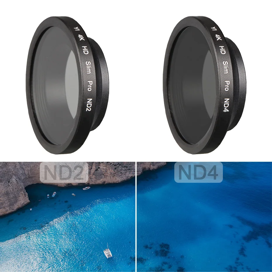 Фильтр для спортивной камеры TENENELE ND 2 4 УФ-фильтры Xiaomi Yi 4K Plus/Yi Lite поляризационный