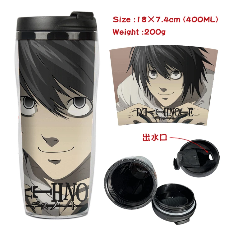 Черная кружка с аниме Death Note чашка для кофе пластиковая бутылка воды мальчиков и