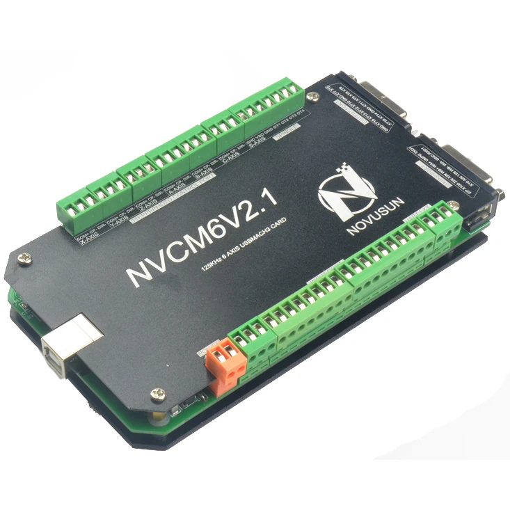 6 осевая плата управления шаговым двигателем NVCM Mach3 с USB портом 125 кГц|Контроллер