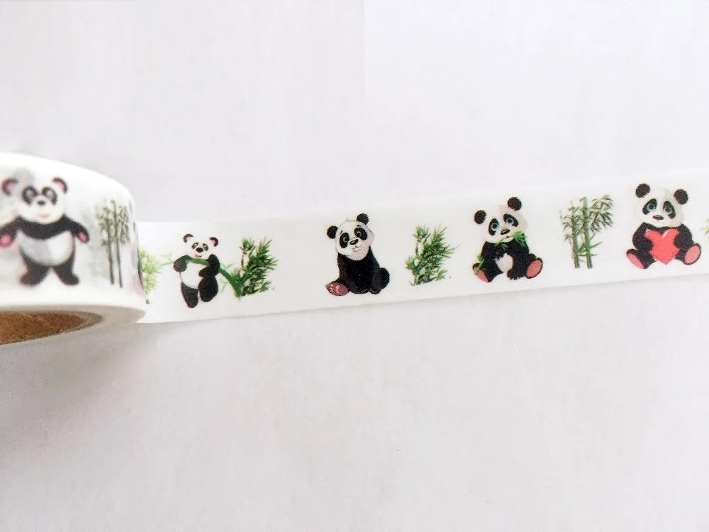 Декоративная клейкая лента с рисунком панды японская Васи Маскировочная