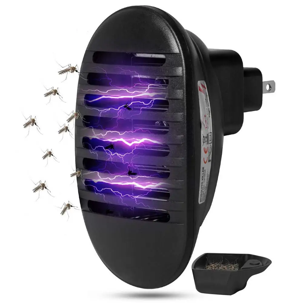 HobbyLane EU Plug US AC 1W LED Socket Shape Electric Shock Mosquito Killer Light Indoor | Лампы и освещение