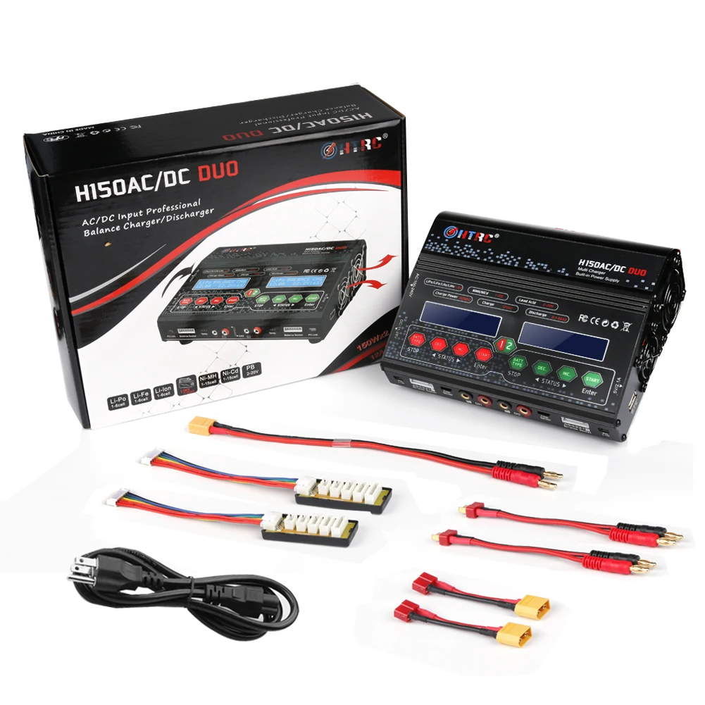 HTRC H150 RC зарядное устройство AC DC DUO 300 Вт 12Ax2 двойной порт высокая мощность баланс