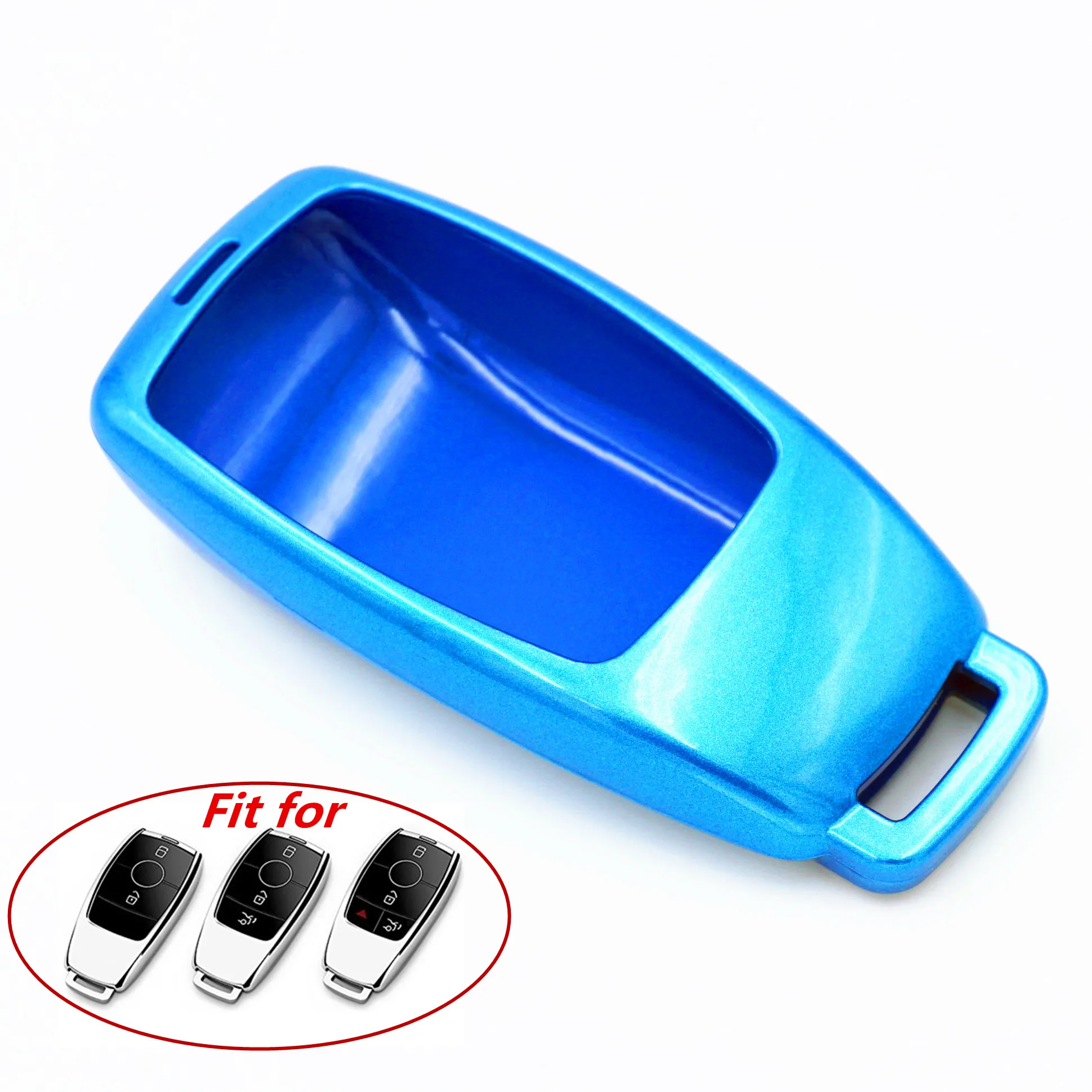 

WFMJ Blue Paint Remote Key Case Cover Fob for 2017 2018 Mercedes-Benz W213 E S Class E200 E300L E320L E43 S450 S560 S63 S65 AMG