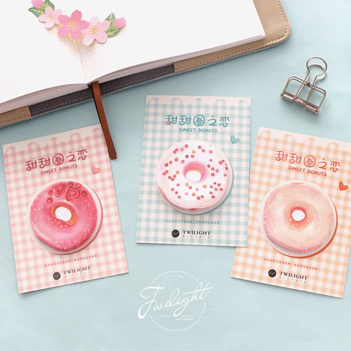 Стикеры серии пончики 16 шт./лот стикеры n times блокнот для записей|sticker memo pad|memo