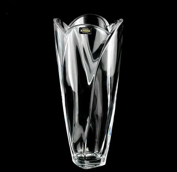 Imported BOHEMIA Czech Bohemian crystal glass vase transparent fashion creative flower petals inserted Specials |
