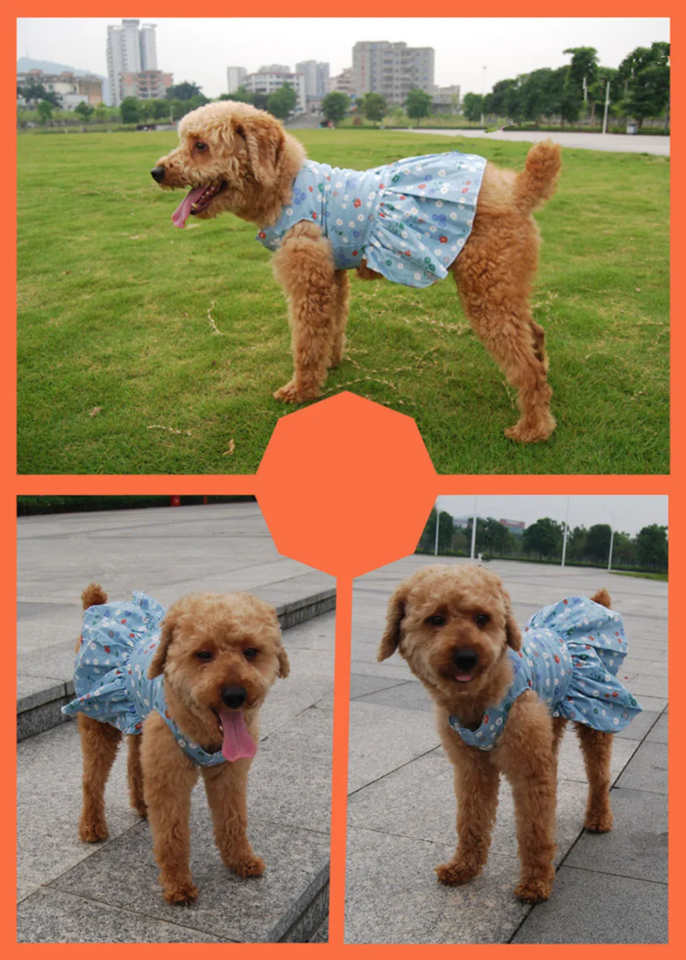 2018 TOP FASHION Colorful Pet Sunflower Printing Skirt Teddy Cute Puppy Dog Clothes 0425 | Дом и сад