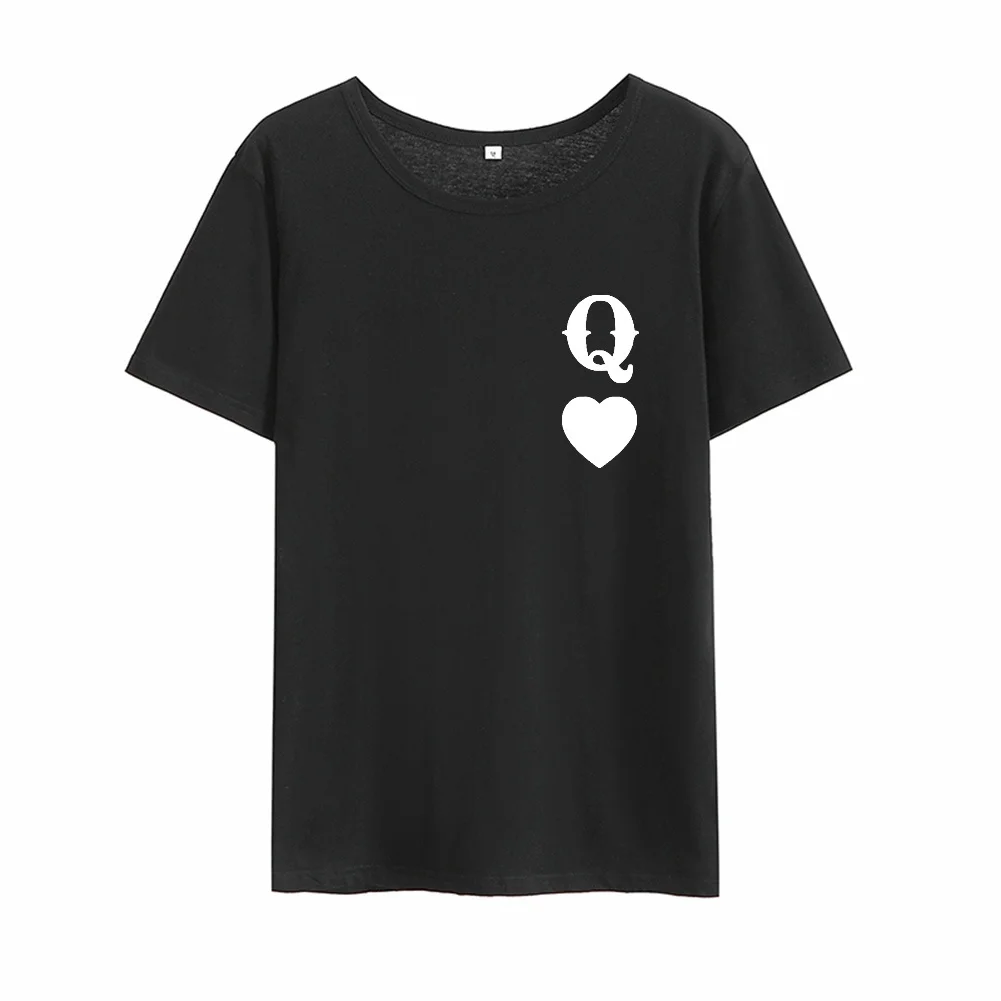 Женская футболка с коротким рукавом круглым вырезом и принтом сердец - купить по