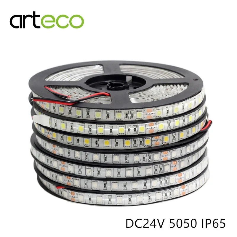Гибсветильник Светодиодная лента DC24V SMD 5050 Водонепроницаемая IP65 60