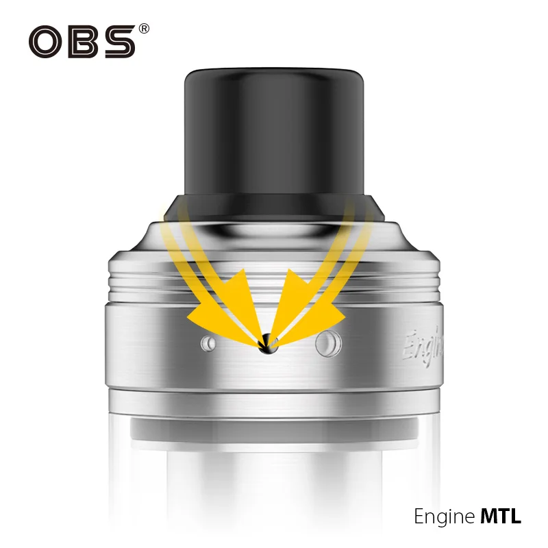 Оригинальный OBS RTA двигатель MTL с 2 мл и 24 мм новый топ воздуха Регулируемый