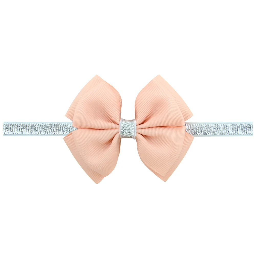 Bow Silver Ribbon Stretchy Newborn Baby Girls Hair Accessories DIY Band Handmade | Детская одежда и обувь