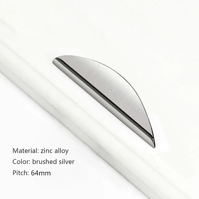 brushed 64mm Pitch Современный минималистичный ящик с маленькой ручкой, ручка для кухонного шкафа с темными поручнями, ящик для двери шкафа в скандинавском американском черном цвете - Цвет: brushed 64mm Pitch