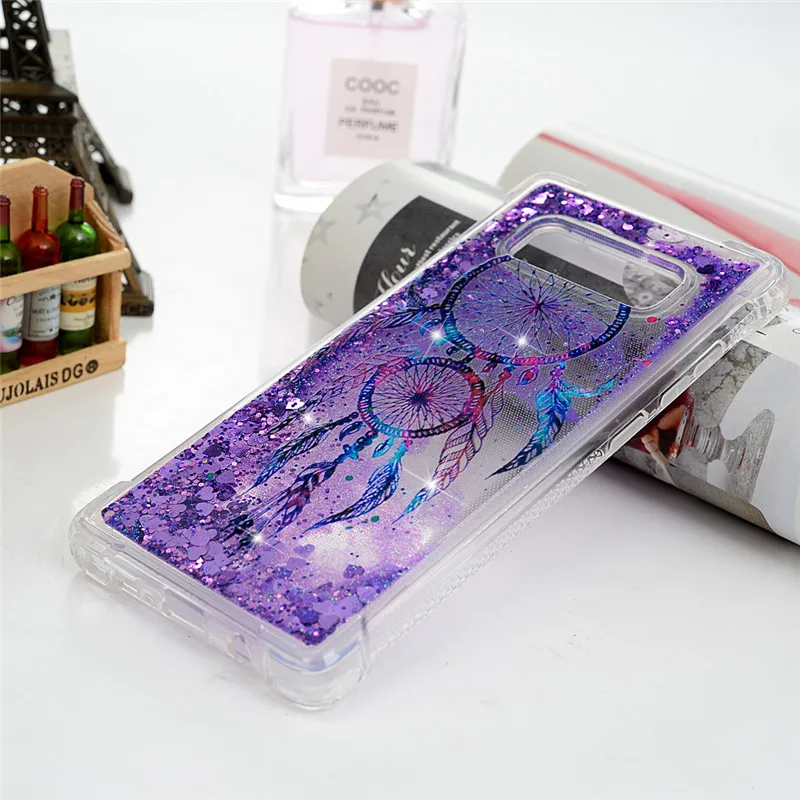 Turata 3D Bling Liquid Quicksand Glitter Soft TPU Slicone Case For Samsung Galaxy Note 8 S8 LG V30 Cover Capa Coque Funda |