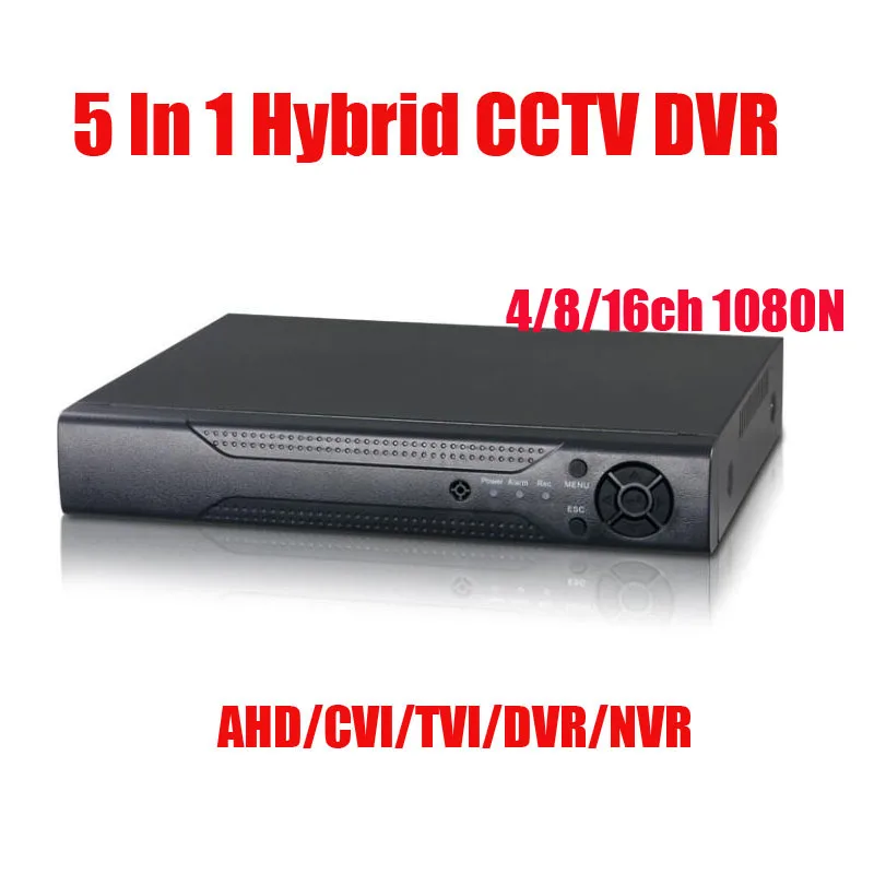 Видеорегистратор 5 в 1, 4 канала, 8 каналов, 16 каналов, 1080N, AHD, CVI, TVI, CVBS, NVR, CCTV, DVR, HVR, гибридный Onvif, макс. ТБ, интерфейс SATA 1 шт.