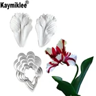 Цветок тюльпана, силиконовая форма для торта, искусственная силиконовая форма для помадки, украшение для торта, инструменты для выпечки CS303