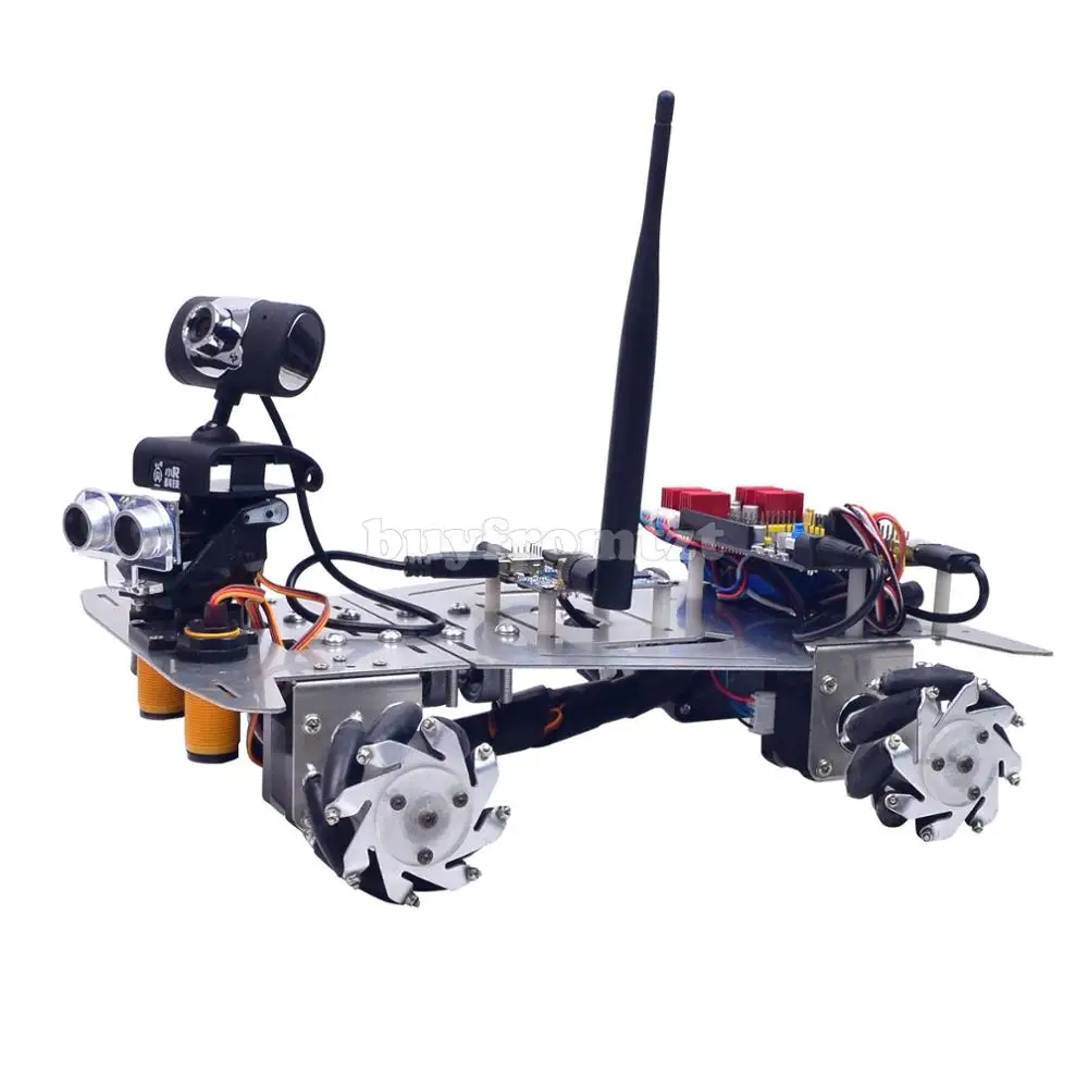 Умный робот автомобиль 4WD с Wi Fi камера 640*480 60 мм невыполненные колеса Mecanum WiFi +