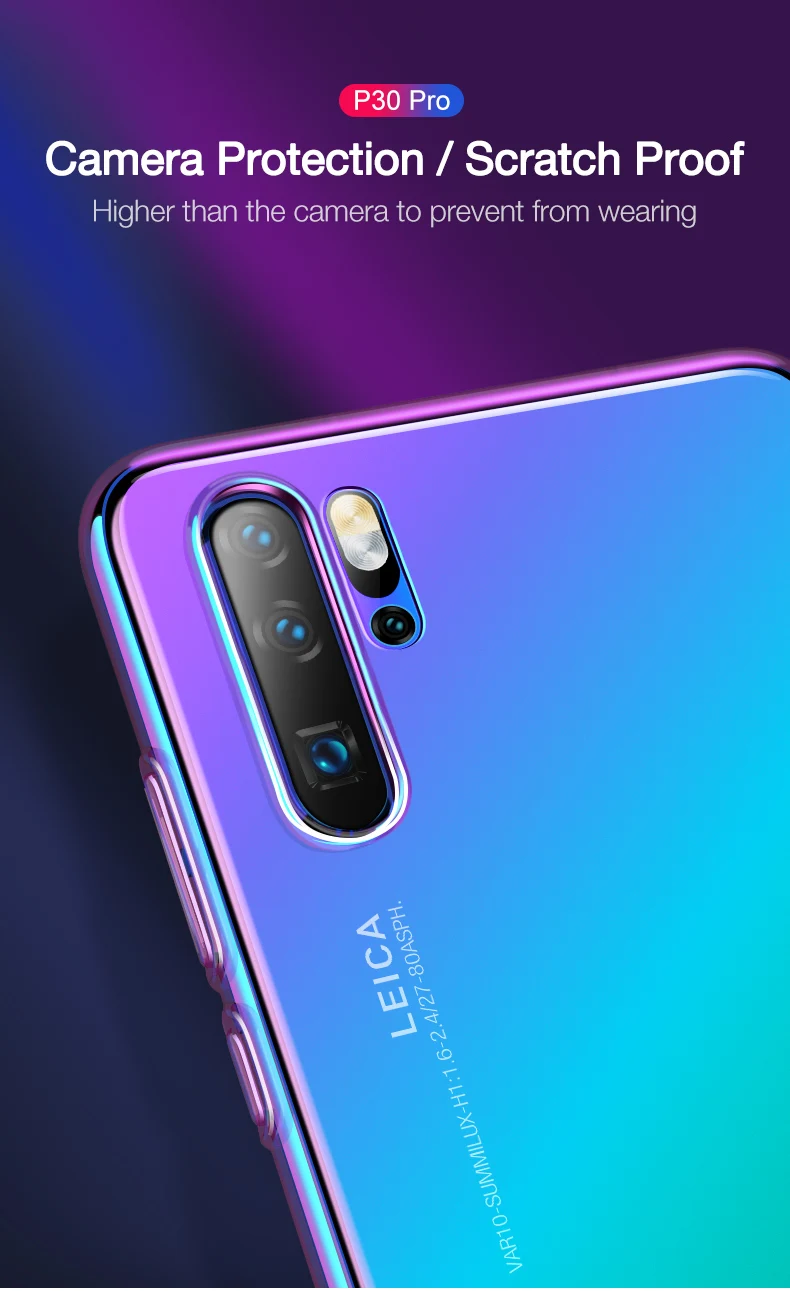 Чехол CAFELE для huawei p30 p20 pro чехол s Роскошный чехол Aurora прозрачный градиентного цвета чехол для huawei p30 p20 светильник Жесткий Чехол для ПК
