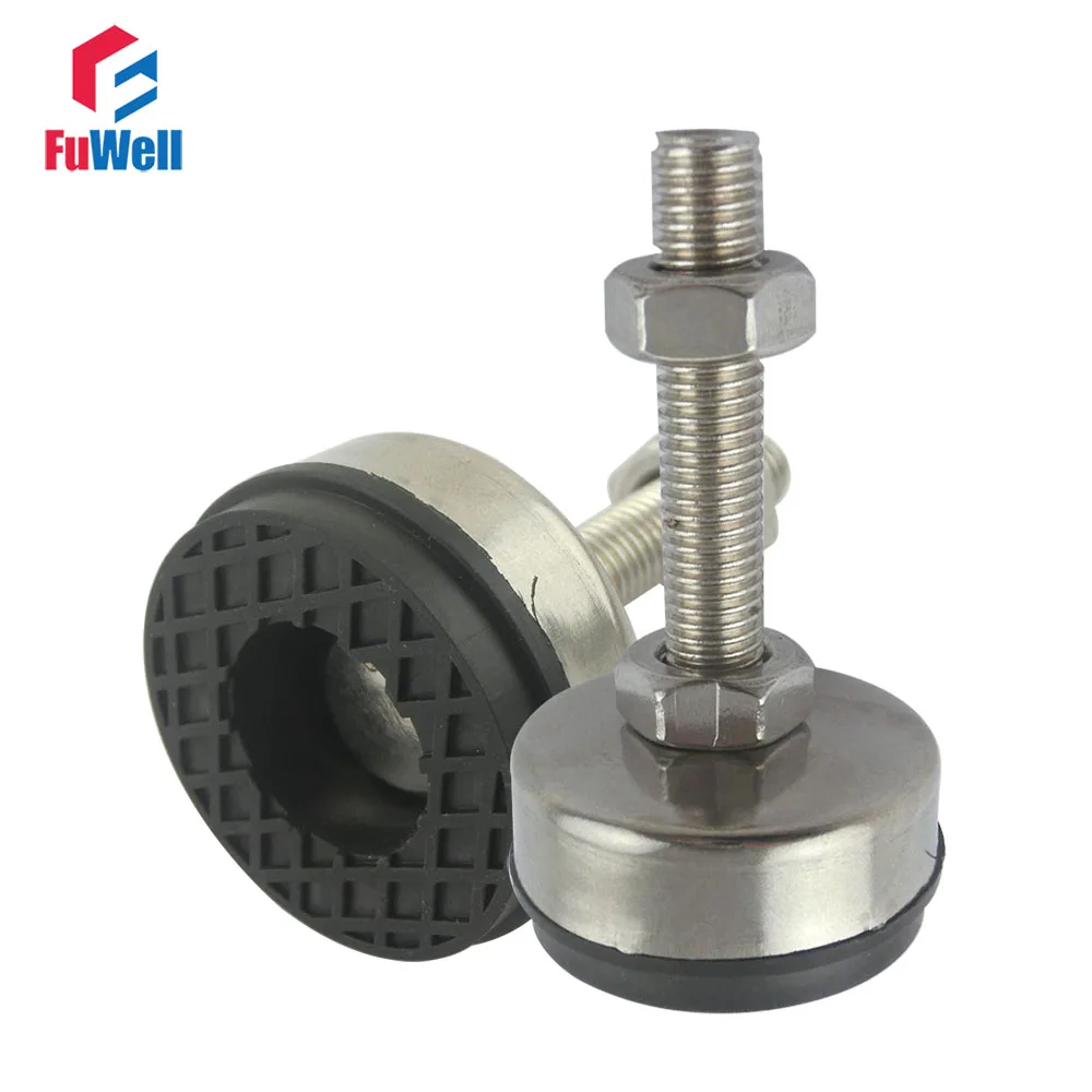 Ножка M16/M18/M20 регулируемая резьбой диаметр 85 мм нескользящее основание из