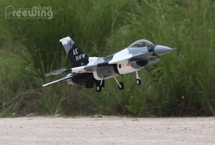 RC самолет EDF jet New Freewing Flightline F16 черный камуфляжный размер 70 мм модель 6S PNP|edf jet|rc plane