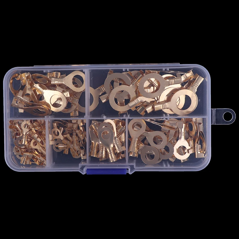 Assorted 150pcs Cable Lugs Brass Ring Eyes Copper Crimp Connector Wire Terminals M3 M4 M5 M6 M8 M10 Kit | Обустройство дома