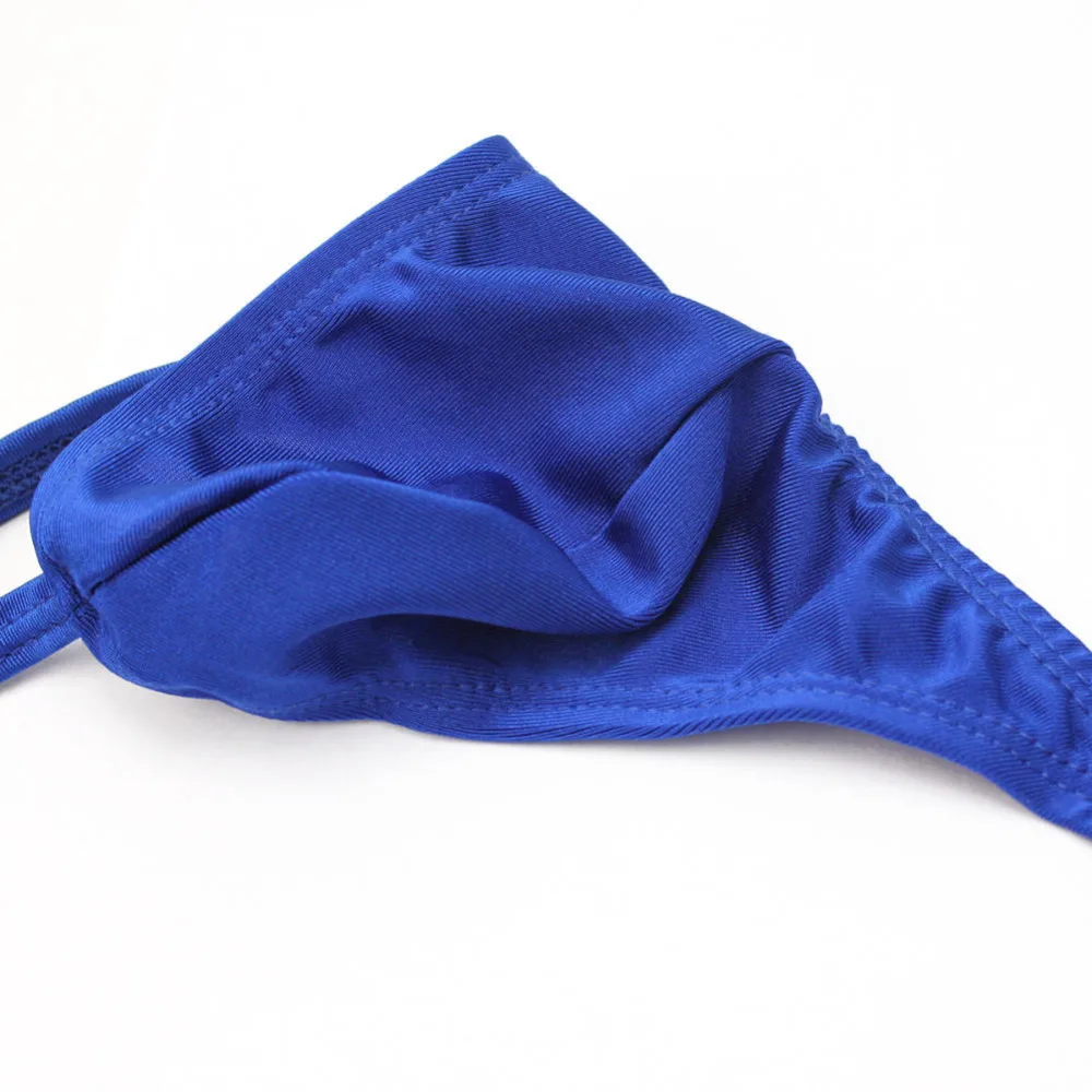 Горячее сексуальное мужское бикини стринги T-Back Jockstrap Нижнее белье брифы синие