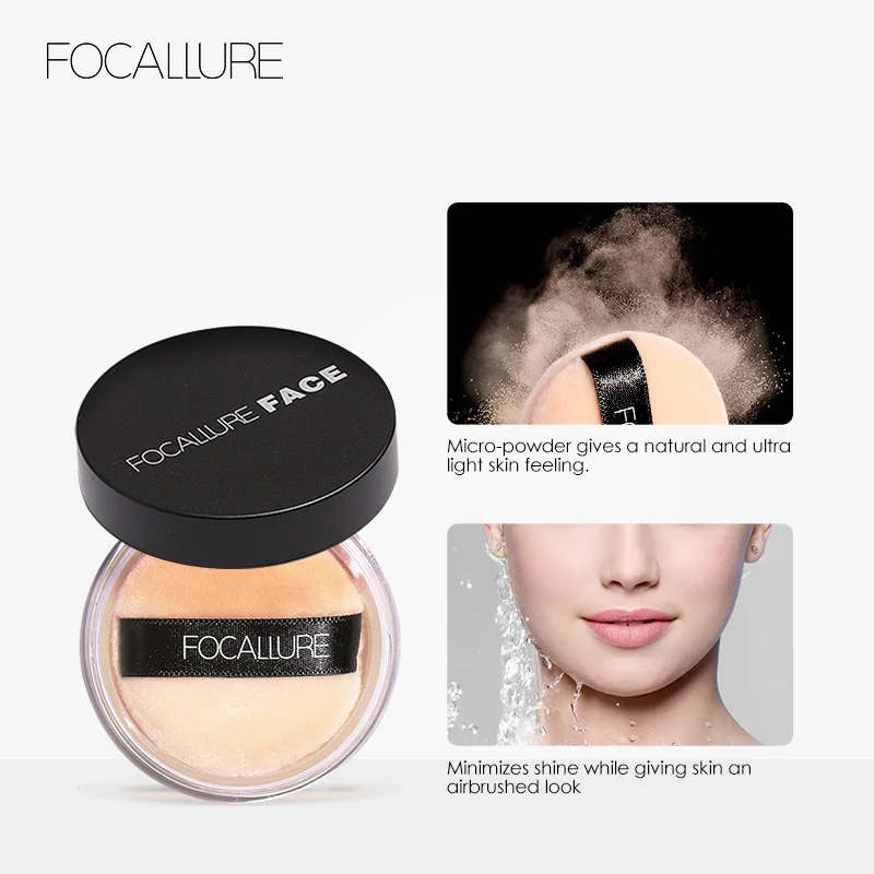 FOCALLURE Новый бренд макияж порошок 3 цвета пудра водонепроницаемый Loose Powder отделка