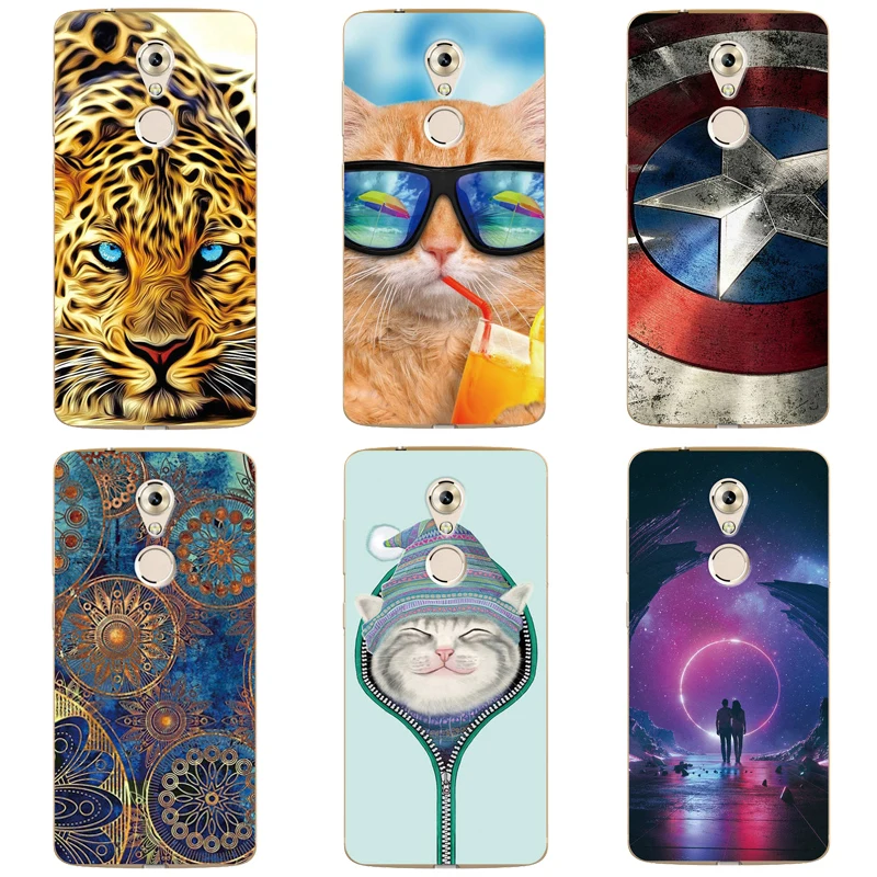 Для ZTE Axon 7 Mini Case 5 2 &quotмобильный телефон задняя крышка сумка тигр животных Чехлы