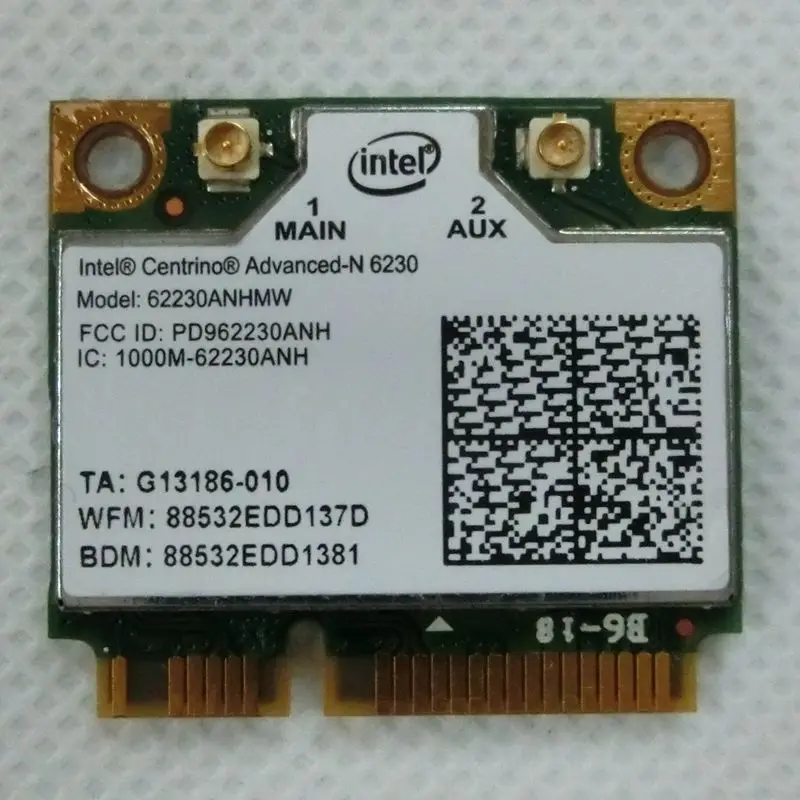 Оригинальная Новинка Половина мини PCI E карта intel 6230 62230ANHMW Беспроводная Экспресс