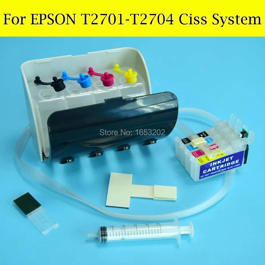 

1 Набор T2701-T2704/T270 СНПЧ система для Epson WF7110/WF7610/WF7620/WF3620/WF3640 принтер с чипом автоматического сброса