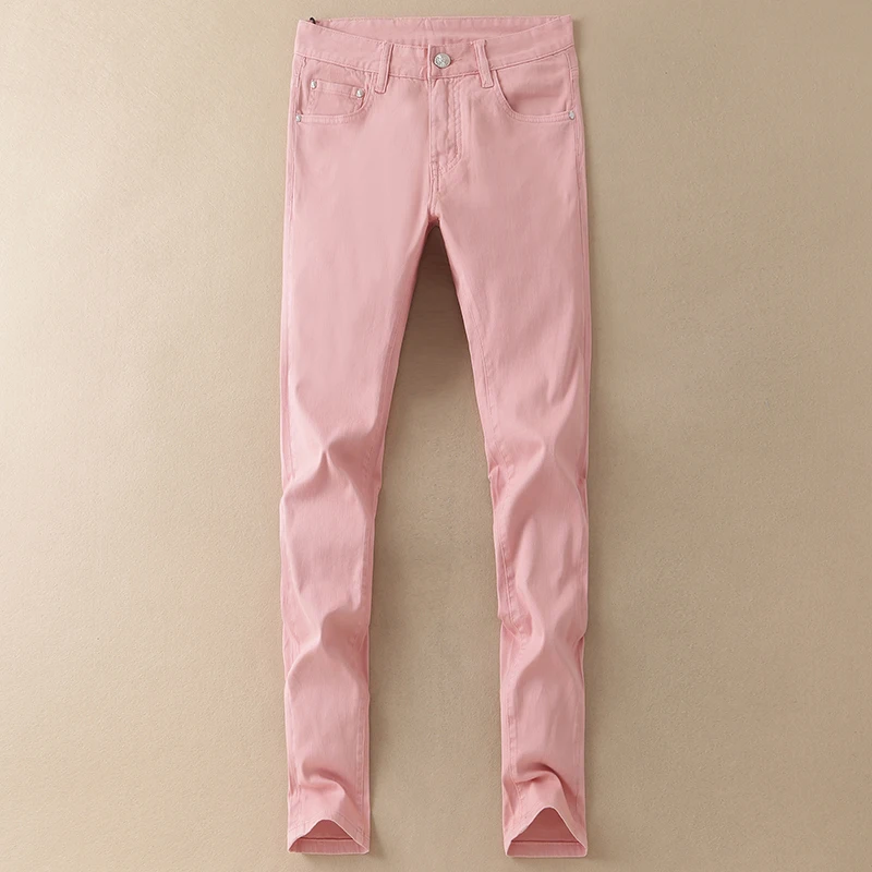 Брюки мужские джинсовые стрейчевые однотонные 2018|Мужские джинсы| |