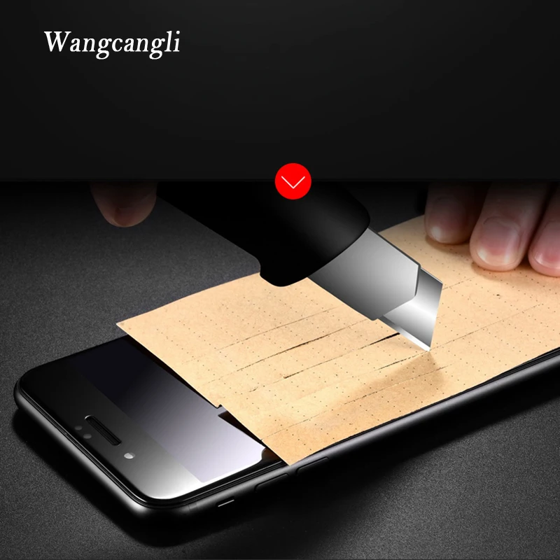 Wangcangli Защитное стекло для iPhone 7 4d закаленное защитное iphone X 8 6S 6 plus защита