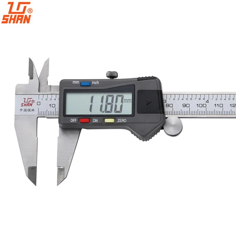Цифровые Штангенциркули SHAN 0 150/200/300/500 мм из нержавеющей стали линейка дюймов/мм