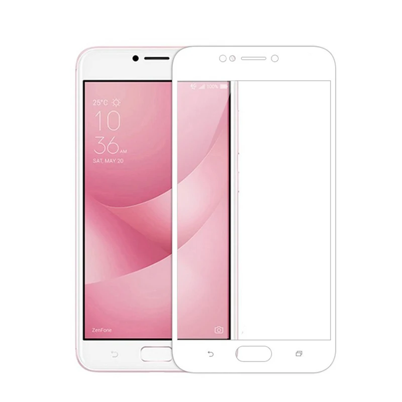 White Высококачественное полное покрытие из закаленного стекла для ASUS Zenfone 4 Max ZC520KL X00HD 4Max ZC554KL 5,5 дюймов Чехол-защита для экрана - Цвет: White