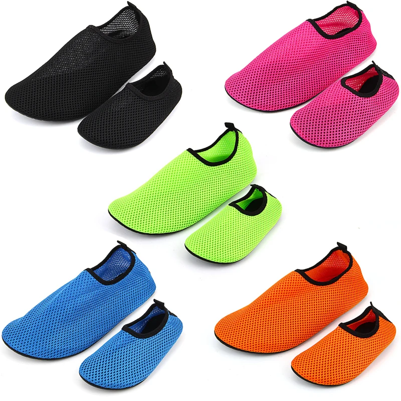

Children skin care warm shoes boys and girls swimming breathable beach shoes kid non-slip mesh parent-child shoes big size 24-45