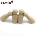 Деревянные колышки для кукол, необработанные деревянные человечки, сделай сам, гладкие, большого размера, 6,5 см, 40 шт. (мужчиныженщины), куклы, детские игрушки walдорф, ожерелья