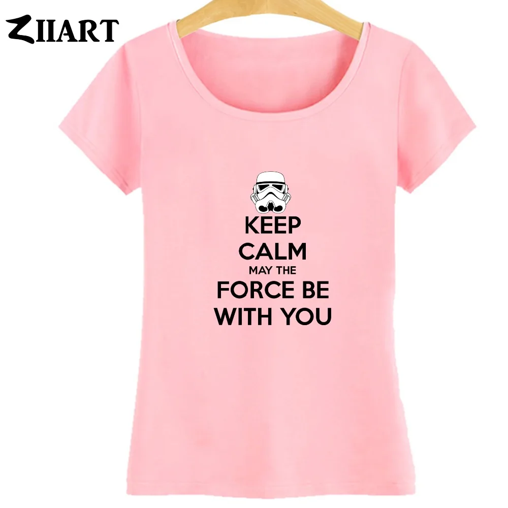 Звездные войны KEEP CALM MAY THE FORCE BE WITH YOU одежда для пары летние женские футболки с