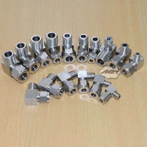 1/8 &quot NPT на 8 мм сжатия мужской локоть двойной наконечник из нержавеющей стали 304 |