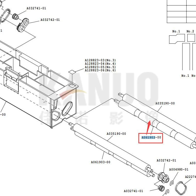 Ролик A041397/A081984/A078747/A061903 для мини-лаборатории Noritsu QSS 3001/3011/3021/3301/3311/3501/3502 |