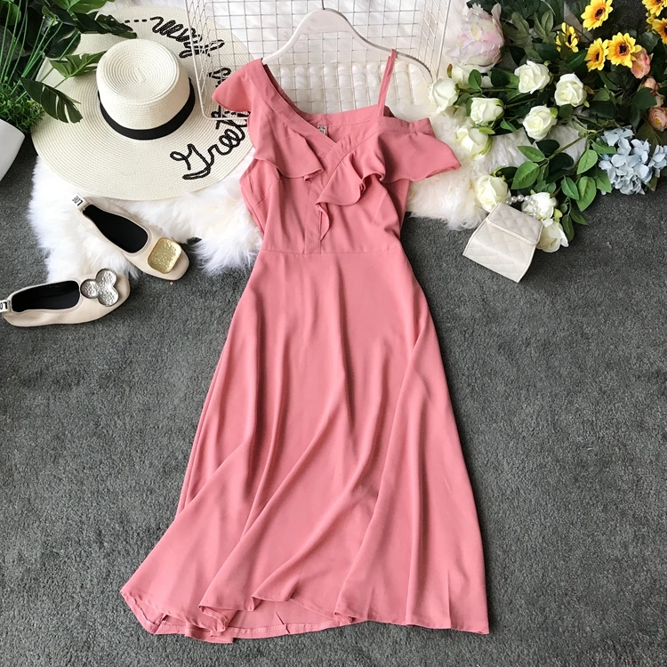 Женская Весенняя и летняя 2019 новая версия сексуальная высокая талия шифон юбка с