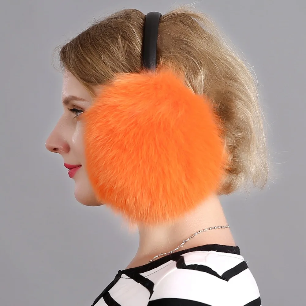 womens earmuffs Real fox fur and rex rabbit winter comfortable warm wearing headphones ear ladies | Аксессуары для одежды