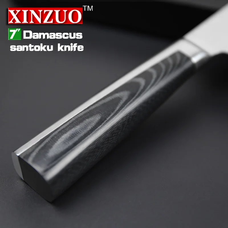 XINZUO 7 inch Santoku Knife Japanese Chef Knives VG10 Damascus Steel Kitchen Sharp Stainless Slicing | Дом и сад